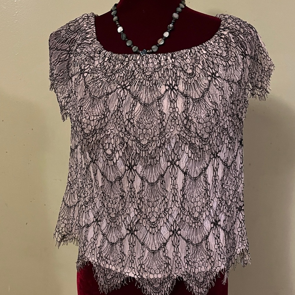 Sugar+Lips, xs, off the shoulder, black and white top